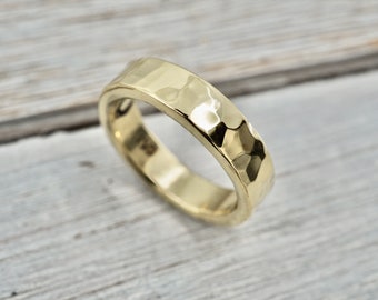 Anillo de latón / Anillo de latón pesado / Anillo de boda de latón / Joyería de latón hecho a mano / Anillo de latón unisex / Regalo de aniversario de latón / Anillo para hombres