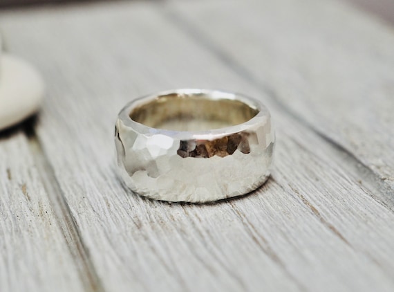 SILVER 925 SUPER HEAVY STUDS Ring