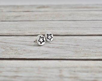 Silver star studs
