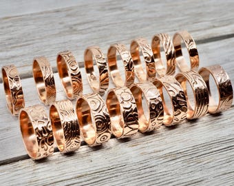 Copper ring | Pure copper ring | Handmade copper jewellery | Copper wedding jewellery | His and her rings