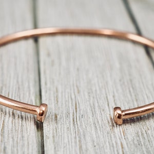 Pure copper open bangle | Mens copper bangle | stackable copper bangle | Gift for him | Fathers day gift | Gift for dad | Gift for her