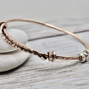 Bronze bangle | Ancient bronze twist bangle | Handmade bronze jewellery | Bronze anniversary gift | Gift for wife | Bronze bracelet