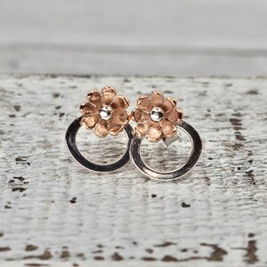 Copper daisy studs | Little copper flower studs | Daisy earrings | Handmade copper jewellery | Copper gift for her | Best friend gift