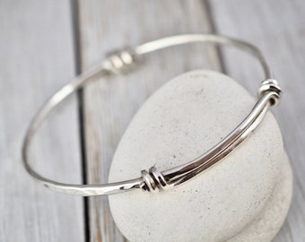 Silver bangle | Silver wrap bangle | Solid Sterling silver bangle | Handmade silver jewellery | Gift for her | Bridesmaid gift