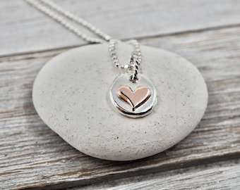 Little heart necklace | Sterling silver necklace | Handmade in Perth, Australia