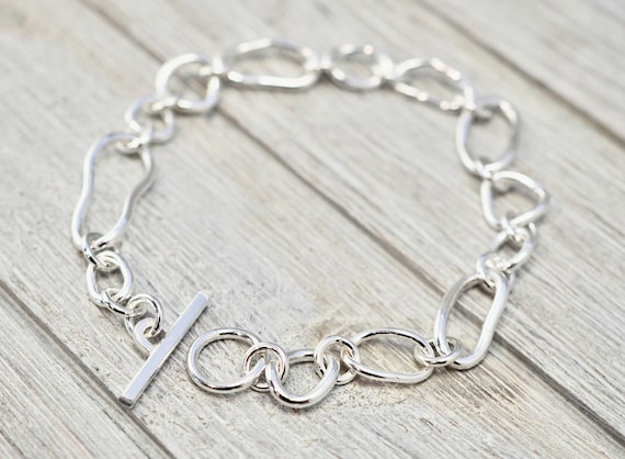 Almond Bracelet with Actual Size Almond Links in 925 Sterling Silver –  Chris Chaney