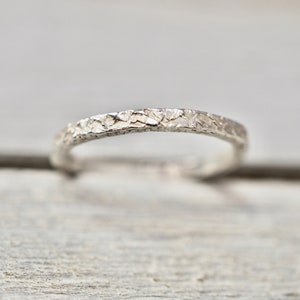 Stacking silver ring | Hammered 2mm silver ring | Handmade sterling silver jewellery | Silver stacker | Gift for her