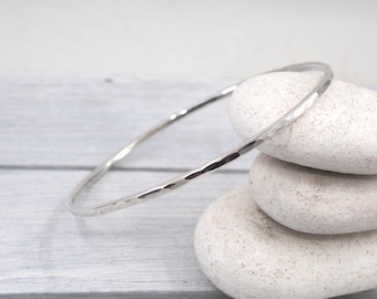 2mm sterling silver bangle | Solid silver bangle | Handmade in Australia