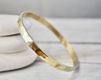 Wide brass bangle | Wide hammered brass bangle | Handmade thick brass bangle | Brass Jewellery | Gift for him | Gift for her