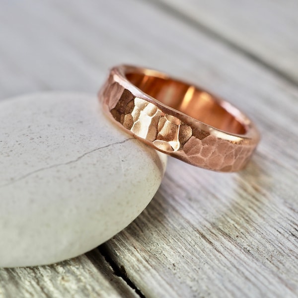 Hammered copper ring | Heavy copper ring | Heavy hammered copper ring | Handmade copper jewellery | Gift for him | Gift for her