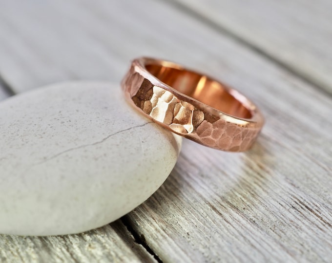 Featured listing image: Hammered copper ring | Heavy copper ring | Heavy hammered copper ring | Handmade copper jewellery | Gift for him | Gift for her