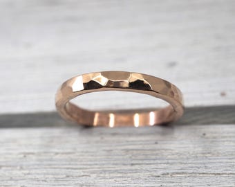 Hammered bronze ring | Stackable bronze ring | Handmade bronze jewellery | Bronze anniversary gift