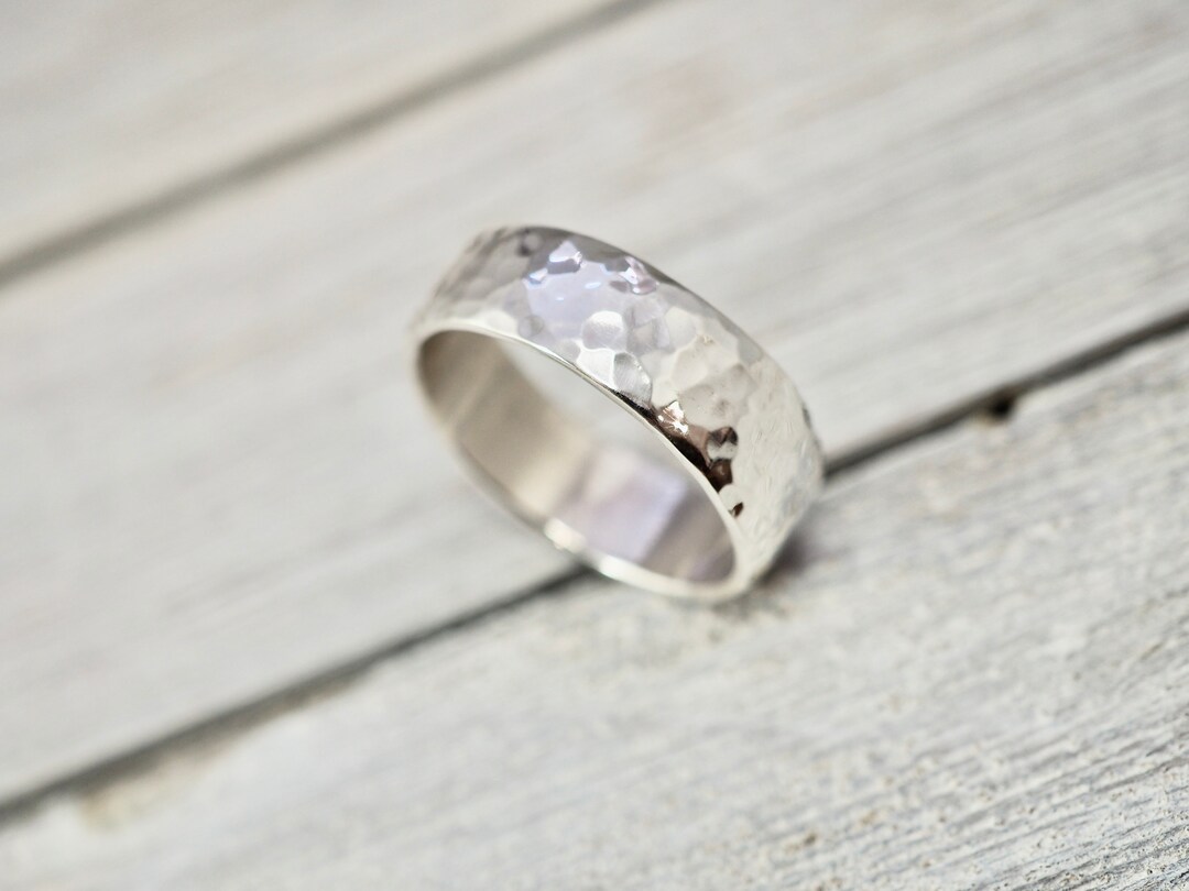 Mens Heavy Sterling Silver Ring | Silver Wedding Ring | Heavy Sterling ...