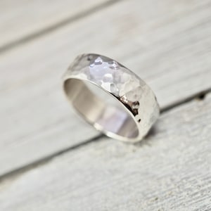 Mens heavy sterling silver ring | Silver wedding ring | Heavy sterling sterling ring | Simple wedding band for men | Mens silver ring