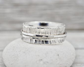 Silver Spinner | Spinner ring | Sterling silver ring | Fidget Ring | Anxiety Ring | Solid silver handmade jewellery