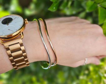 Wavy copper bangle | Solid copper bangle | Handmade copper jewellery | Handmade in Perth, Australia
