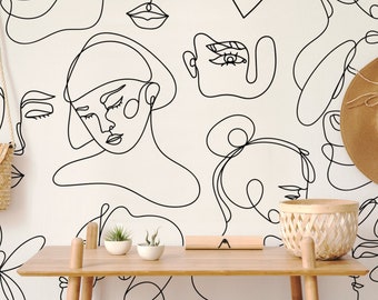 Face Wall Mural Etsy Face Wall Mural Etsy