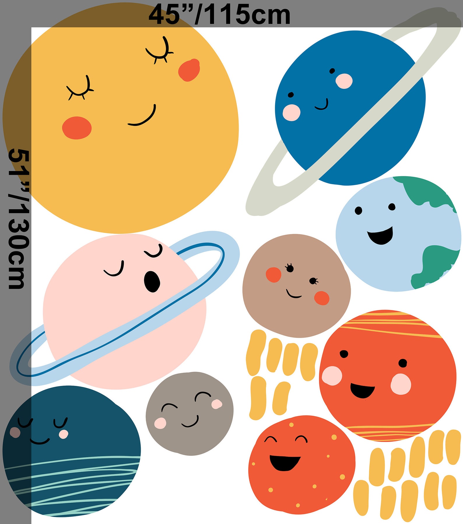 Kids Wall Decal Cute Wall Decals Sun and Wall Etsy