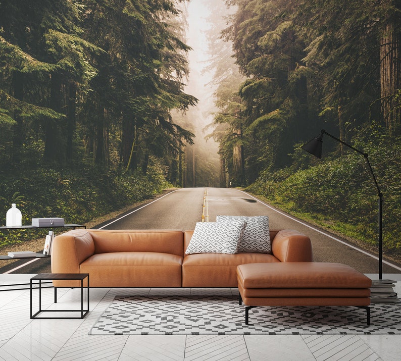 Nature Wallpaper Peel and Stick Removable Landscape Wall Mural Etsy
