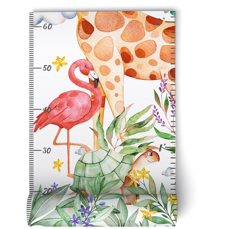 Kids Wall Decal Height Chart Wall Sticker Height Ruler Wall Etsy