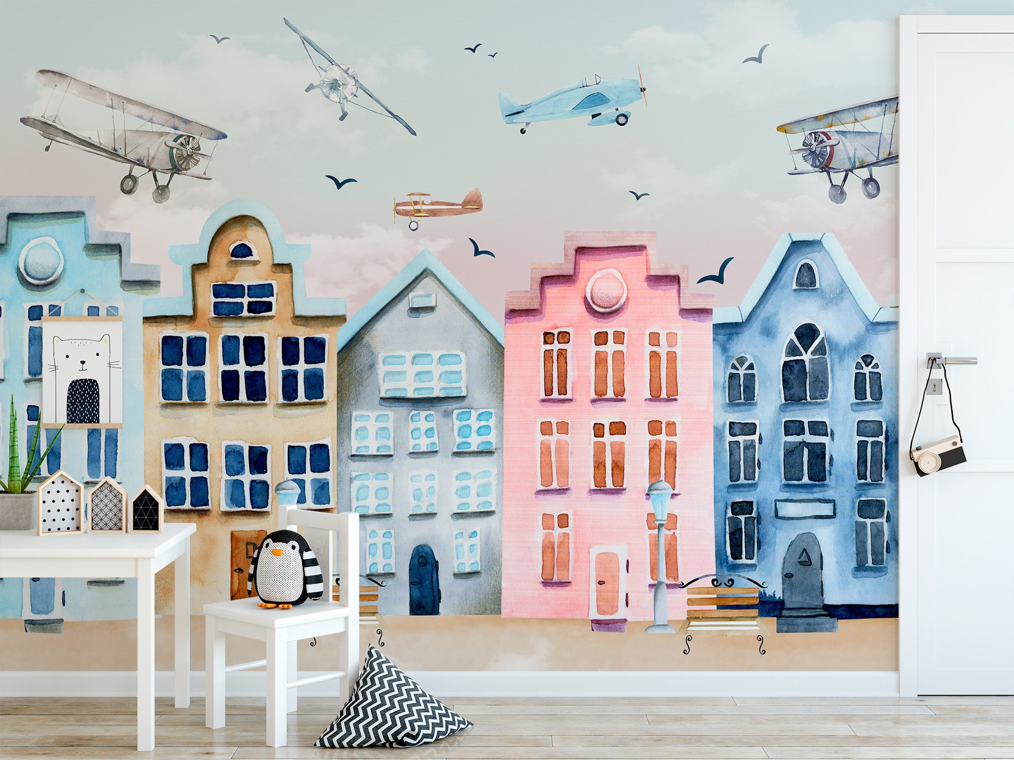 Kids Wallpaper Self Adhesive Peel And Stick Helicopters On Etsy Kids Wallpaper Self Adhesive Peel And Stick Helicopters On Etsy