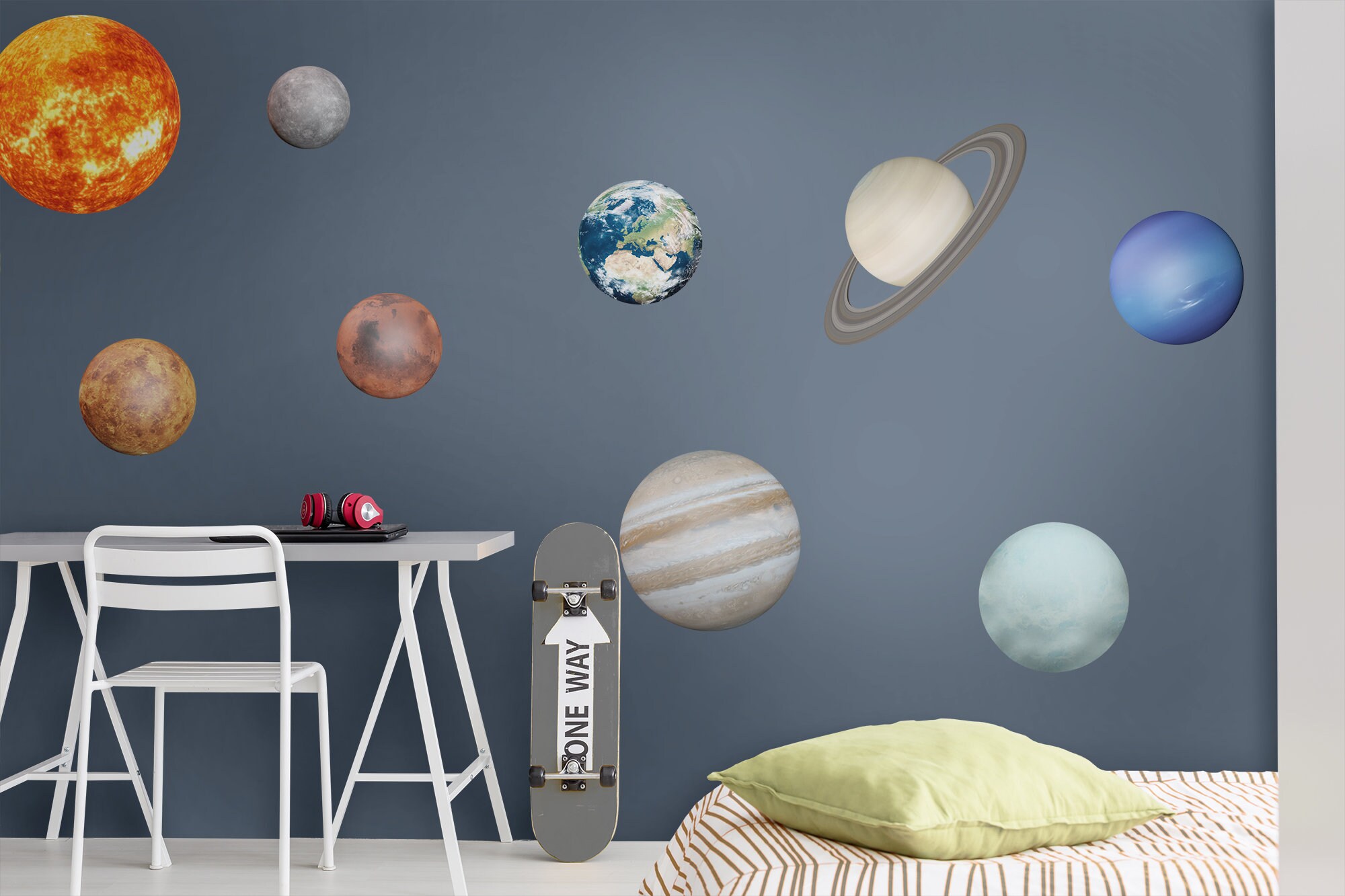 Kids Wall Decal Wall Decal Realistic Space Wall Sticker Etsy