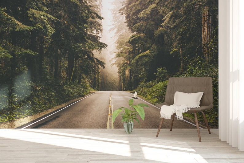 Nature Wallpaper Peel and Stick Removable Landscape Wall Mural Etsy