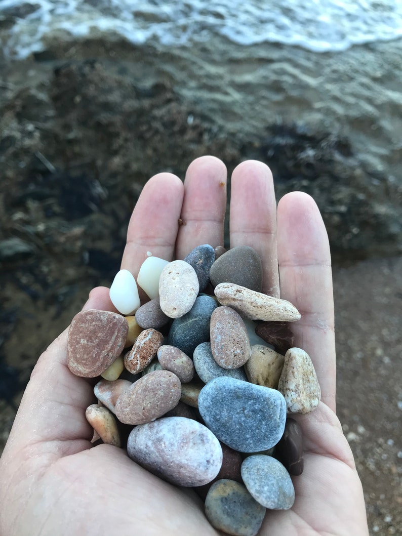 Colorful Genuine Sea Pebbles 50pcs from Greek beaches Small Etsy