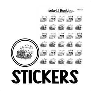 DIGITAL DOWNLOAD, work - printable stickers - AB0012 | Aubriel Boutique
