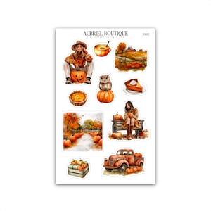 GIRL AUTUMN VIBES, planner, journal and scrapbooking stickers — J0012 | Aubriel Boutique