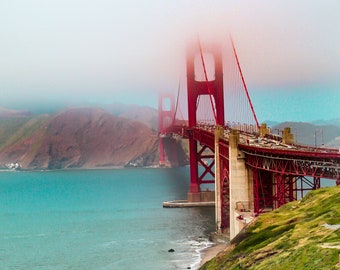 Golden Gate Brücke, San Fran, CA Metalldruck