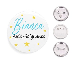 Badge personnalisé, métier, personnalisable, avec prénom