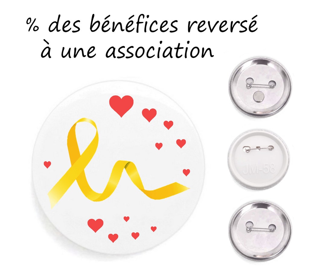 Endometriosis Badge, Yellow Ribbon, Magnetic Disease Badge - Etsy