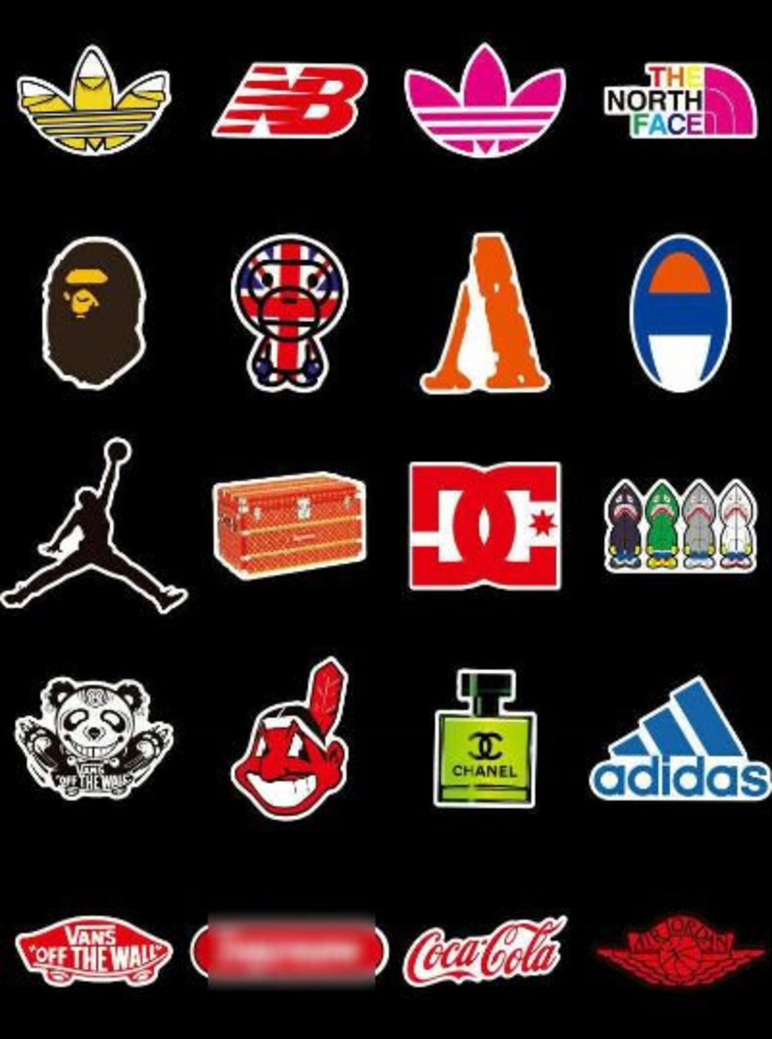 101pcs Hypebeast Brand Logo Stickers Pack Graffiti Vinyl Decal Etsy