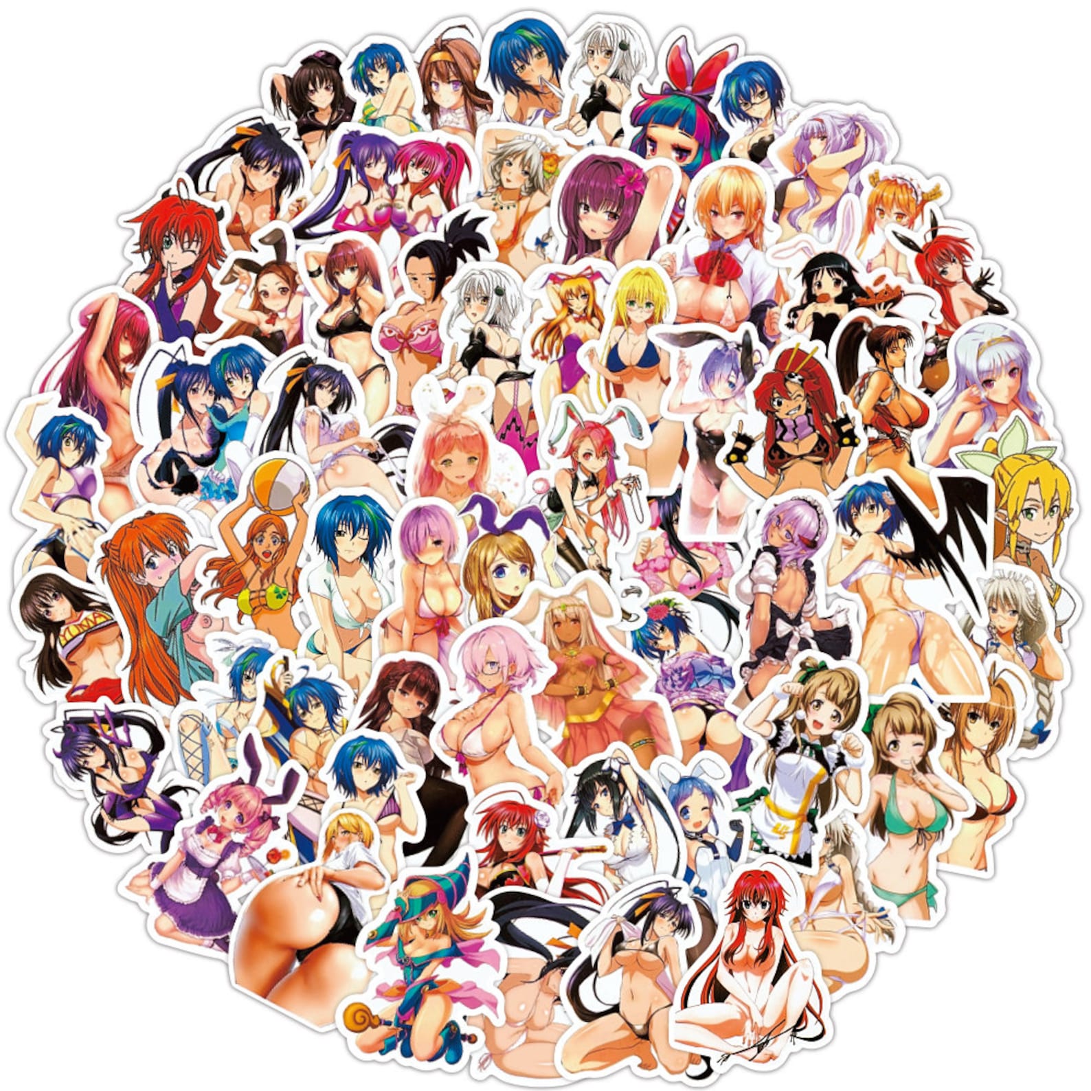 68pcs Sexy Hentai Anime Waifu Girl Stickers Women Bikini Bunny Manga Decal ...