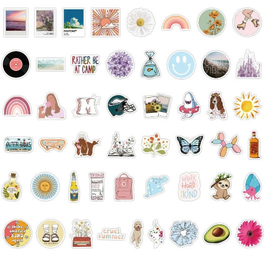 100pcs VSCO Cute Aesthetic Stickers for Laptop Luggage Decal - Etsy UK