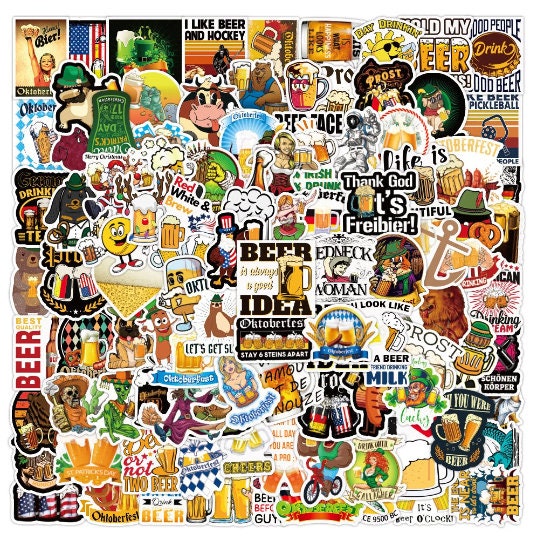 50 Mini Stickers Bière, Lot 50 Mini Autocollants Bière, Chopedebiere