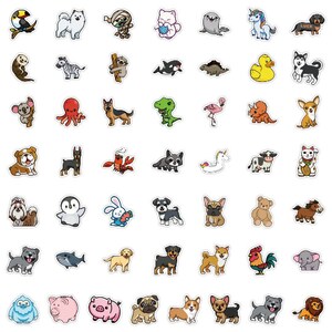 100pcs Cute Animal Stickers for Kids Children Baby Laptop Luggage Decal ...
