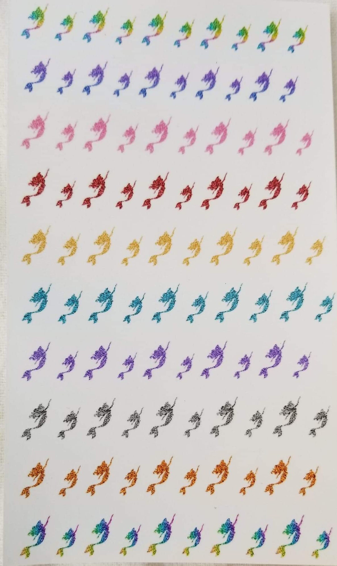 Mermaid Nail Decals Etsy