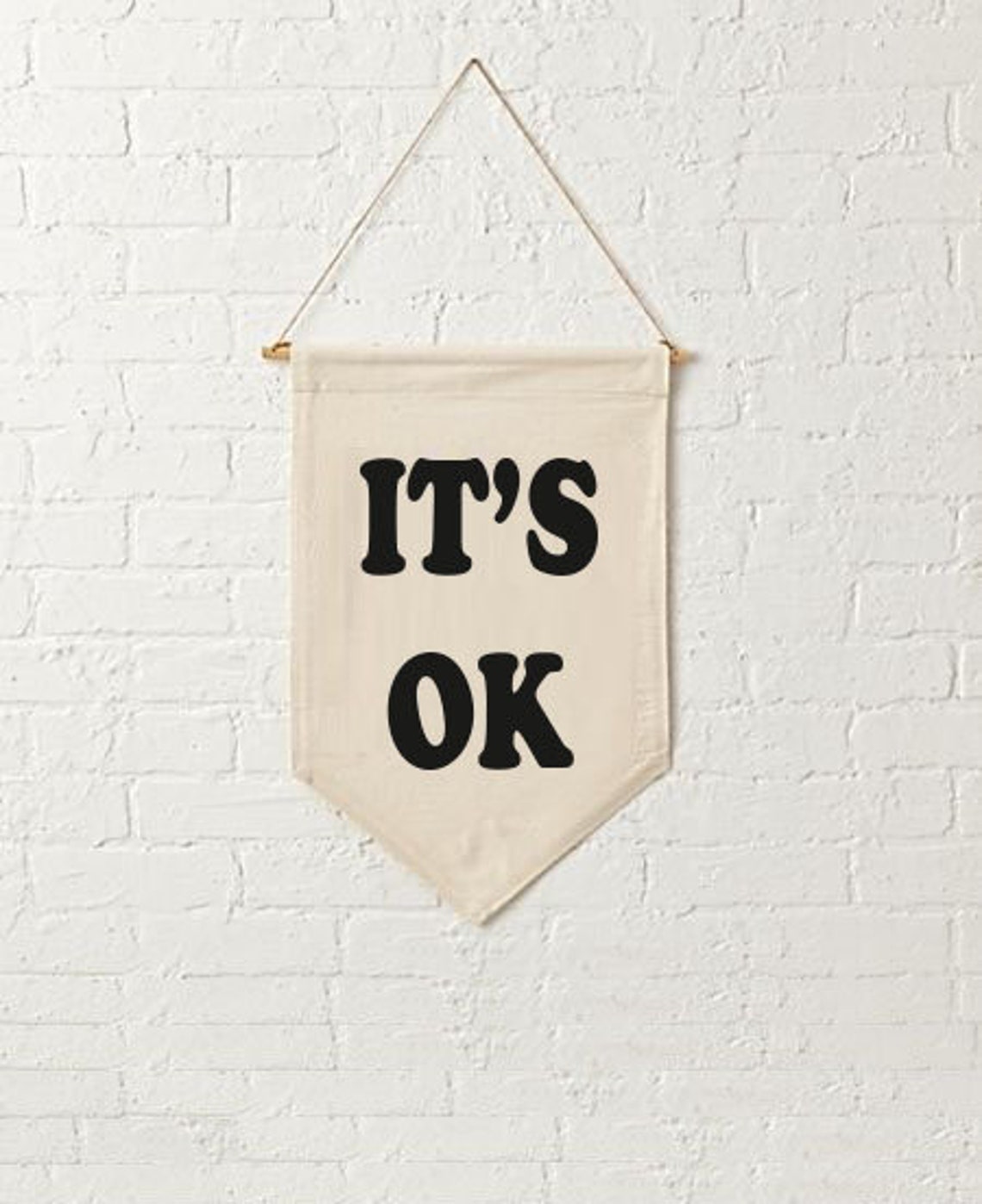 IT'S OK canvas banner Its Ok Banner Hanging banner Wall | Etsy