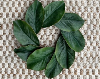 Mini Magnolia Wreath, Magnolia Candle Wreath, Small Magnolia Leaf Wreath, Candle Ring, Window Wreath, Farmhouse Accent Decor, Signage Wreath