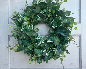 Faux English Ivy Wreath for Front Door, Greenery Wreath, Everyday Wreath, Year Round Wreath, Garden Wreath, Cottage Wreath, Faux Ivy Wreath