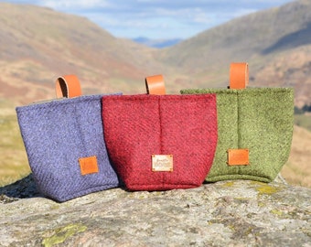 Bolsa de premios para perros - Lana Herdwick, sostenible y ecológica. Bolsa de premios para entrenamiento canino.
