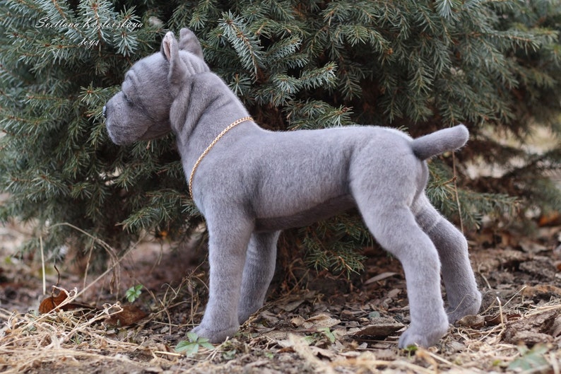 Dog toy mascot cane corso plush stuffed dog soft sculpture | Etsy