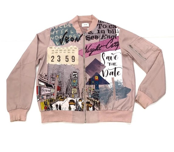 Arrow Overprint Bomber Jacket