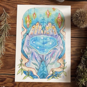 REFLECTION - folk series // Illustration A5 148 x 210 mm // Decoration - Printing - Reproduction