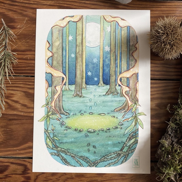 EDGE - serie folk // Ilustración A5 148 x 210 mm // Decoración - Impresión - Reproducción