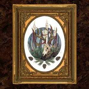 ANCIENT RITUAL // Illustration A4 210 x 297 mm // Decoration - Printing - Reproduction