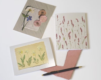 Floral Greeting Cards, Blank Cards, Thank You Notes, Plant Lover Gifts, Garden Flowers, Stationairy