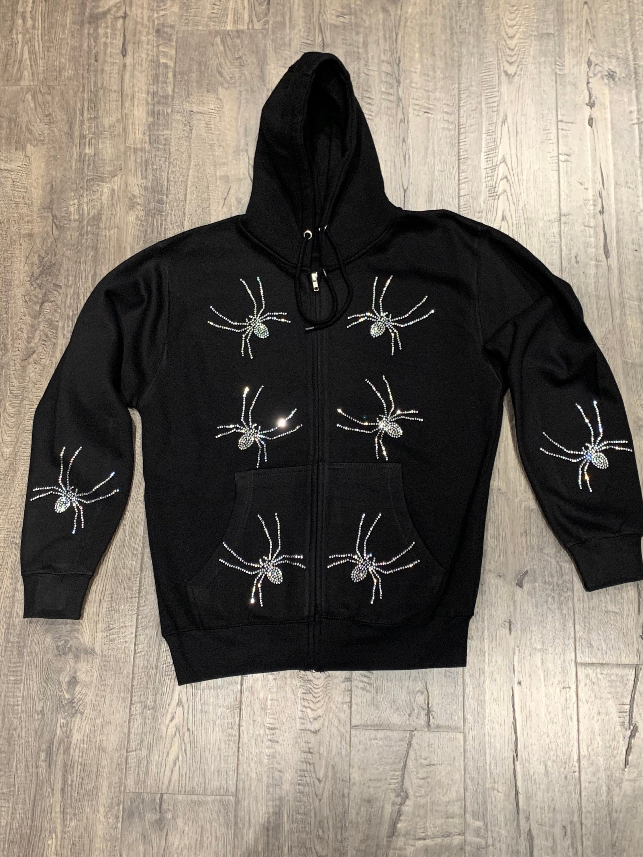 17+ Spider Web Print Hoodie